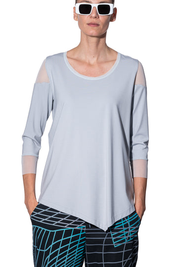 T-shirt with Mesh Shoulder