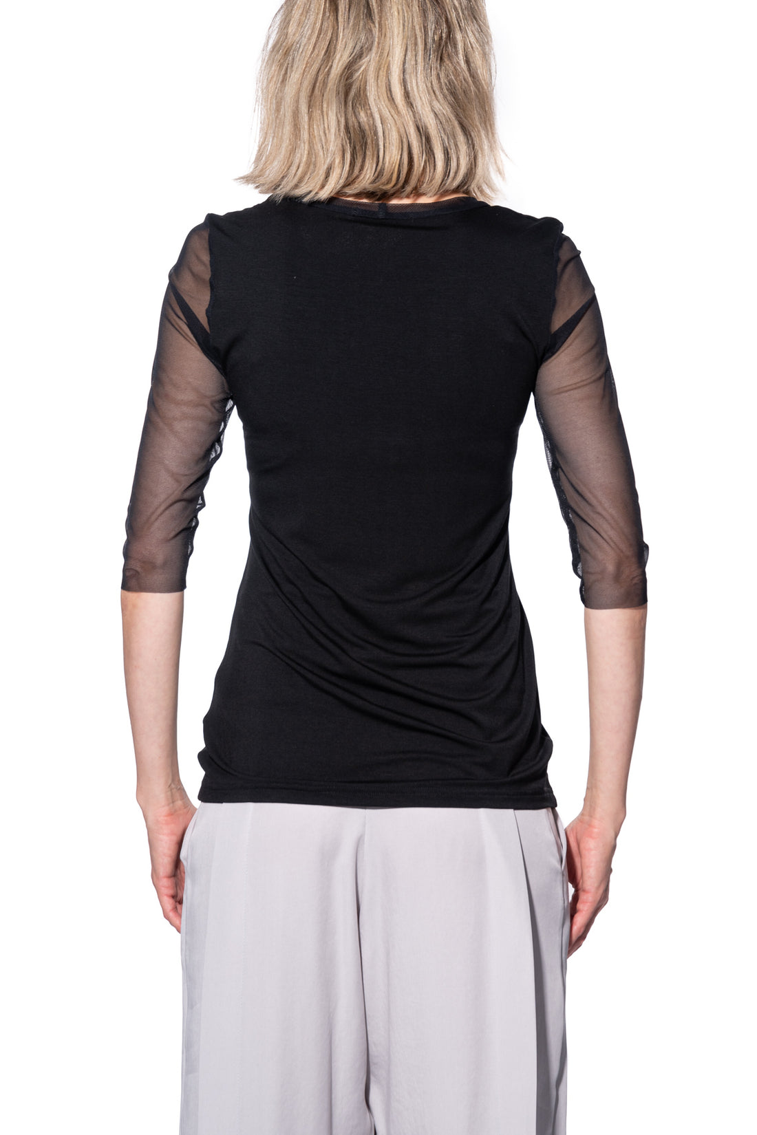 T-shirt with Mesh Sleeve