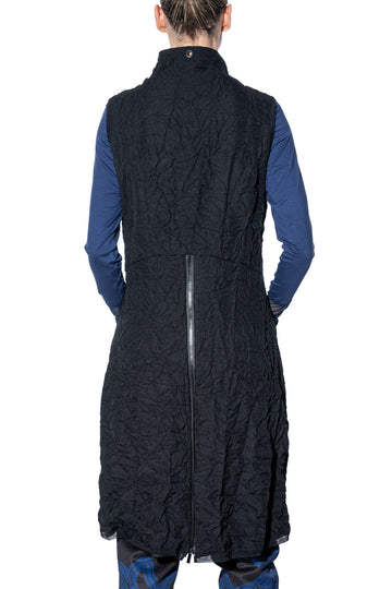 Long vest back-zip